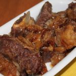 costillas asadas en la olla a presión